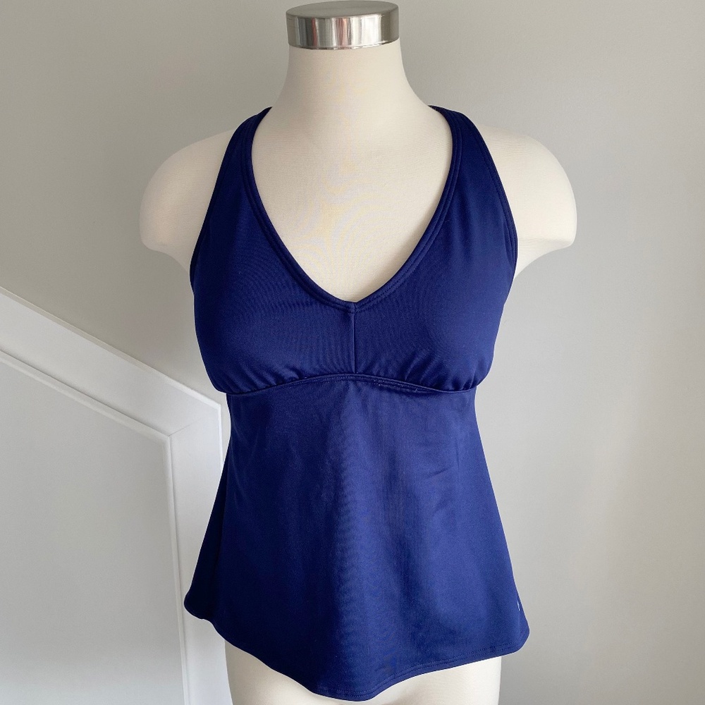 TYR Twist Back Tankini Top in Navy - Size 8